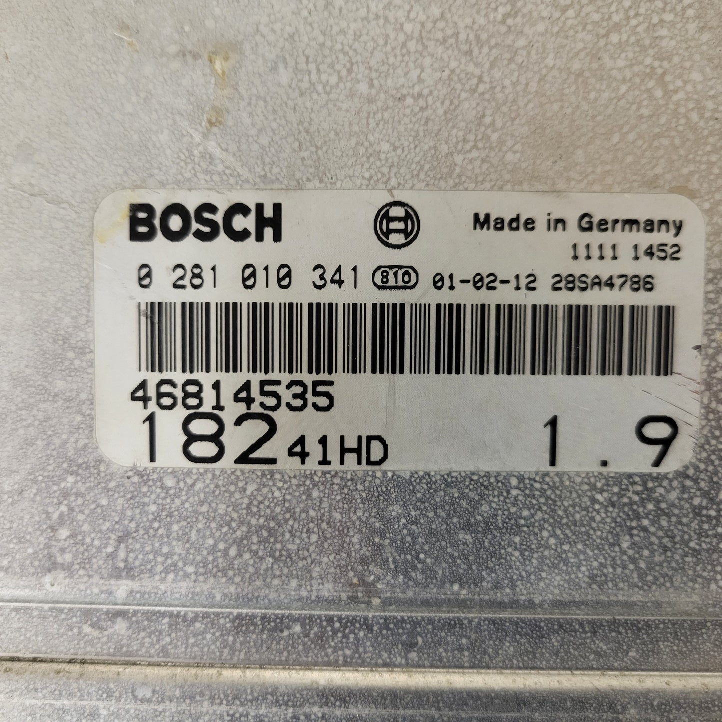 Fiat Bravo Brava 1.9 ECU / 0281010341 / 46814535 / BOSCH