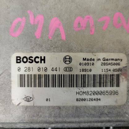 Volvo S40 V40 ECU / 0281010441 / HOM8200065996 / 8200126494 / BOSCH