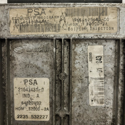 PEUGEOT 206 1.4 ECU / 9646988680 / 9644625680-00 / 21647431-0 / SAGEM