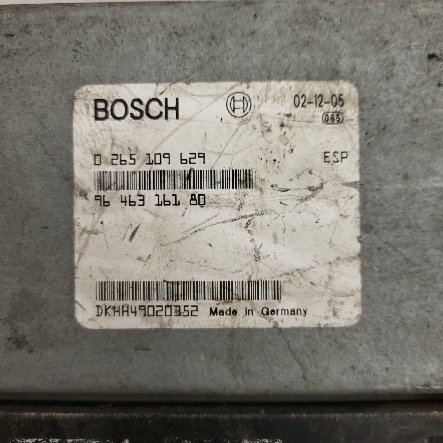 Peugeot 607 ECU / 0265109629 / 9646316180 / BOSCH