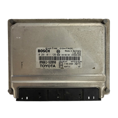 TOYOTA YARIS ECU / 0281011126 / 89661-52890 / 1039S01489 / BOSCH