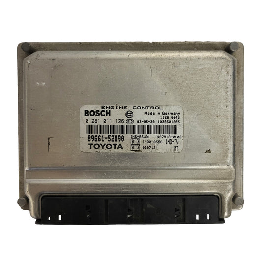 TOYOTA YARIS ECU / 0281011126 / 89661-52890 / 1039S01489 / BOSCH