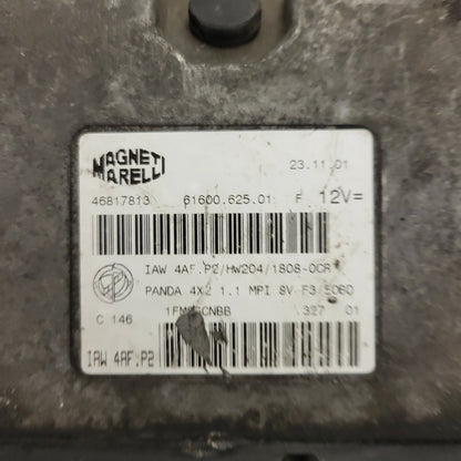 FIAT PANDA 1.1 ECU / 46817813 / IAW 4AF.P2 / 61600.625.01 / HW204 / MAGNETI MARELLI