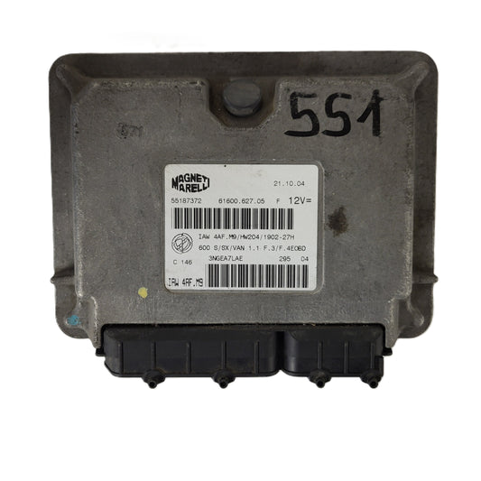 Fiat Seicento 600 ECU / 55187372 / IAW4AF.M9 / 61600.627.05 / MAGNETI MARELLI