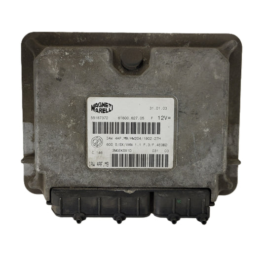 Fiat Seicento 600 ECU / 55187372 / IAW4AF.M9 / 61600.627.05 / MAGNETI MARELLI