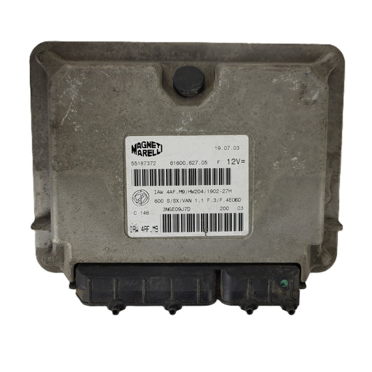 Fiat Seicento 600 ECU / 55187372 / IAW4AF.M9 / 61600.627.05 / MAGNETI MARELLI