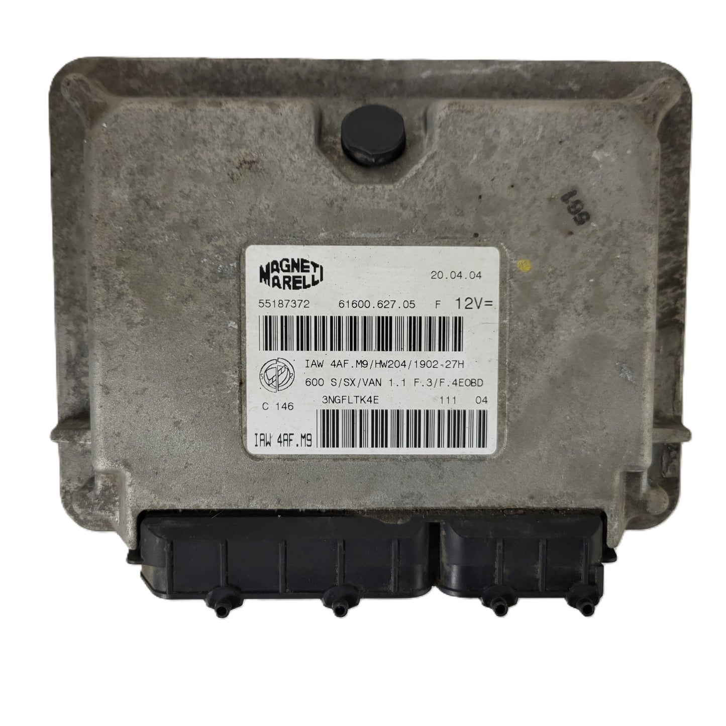 Fiat Seicento 600 ECU / 55187372 / IAW4AF.M9 / 61600.627.05 / MAGNETI MARELLI
