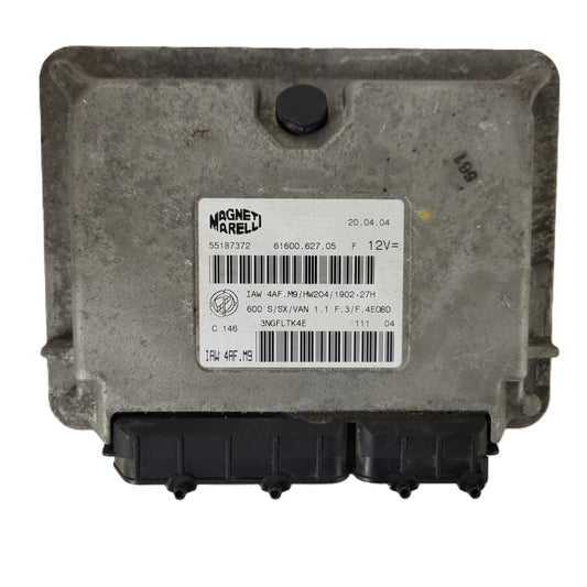 Fiat Seicento 600 ECU / 55187372 / IAW4AF.M9 / 61600.627.05 / MAGNETI MARELLI