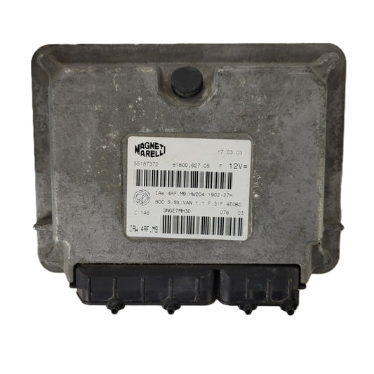 Fiat Seicento 600 ECU / 55187372 / IAW4AF.M9 / 61600.627.05 / MAGNETI MARELLI