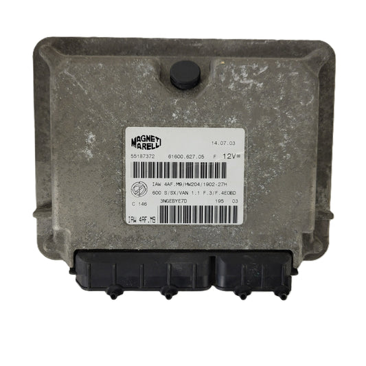 Fiat Seicento 600 ECU / 55187372 / IAW4AF.M9 / 61600.627.05 / MAGNETI MARELLI