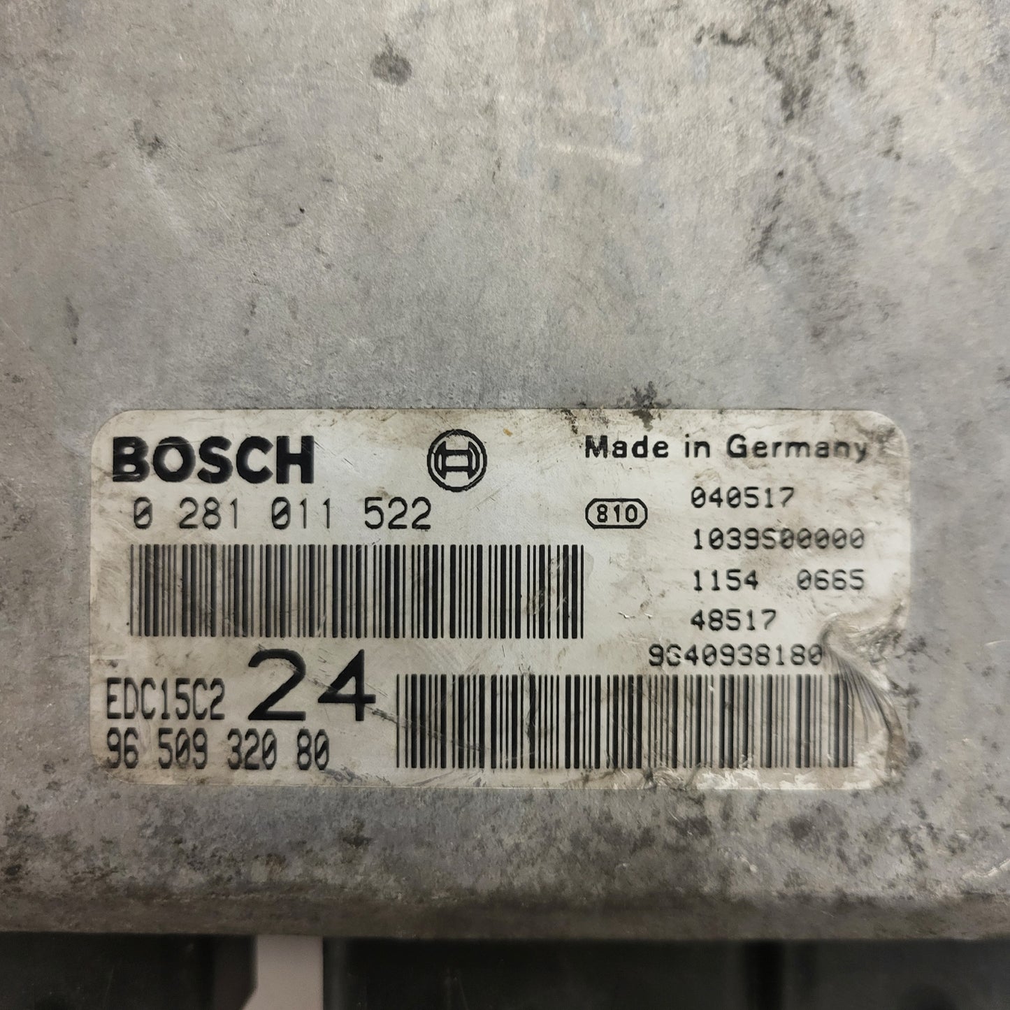 Fiat Ulisse 807 C8 ECU / 0281011522 / 9650932080 / 9640938180 / EDC15C2 / BOSCH