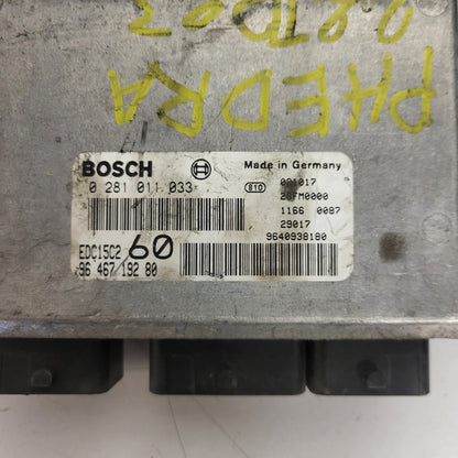 FIAT ULISSE LANCIA PHEDRA ECU / 0281011033 / 9646719280 / EDC15C2 / BOSCH