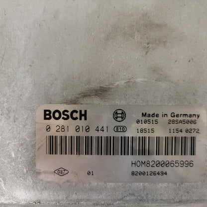 Volvo S40 V40 ECU / 0281010441 / HOM8200065996 / 8200126494 / BOSCH