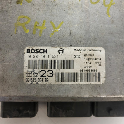 Citroen Xsara ECU / 0281011521 / 9651593480 / BOSCH - C20-09 - 2