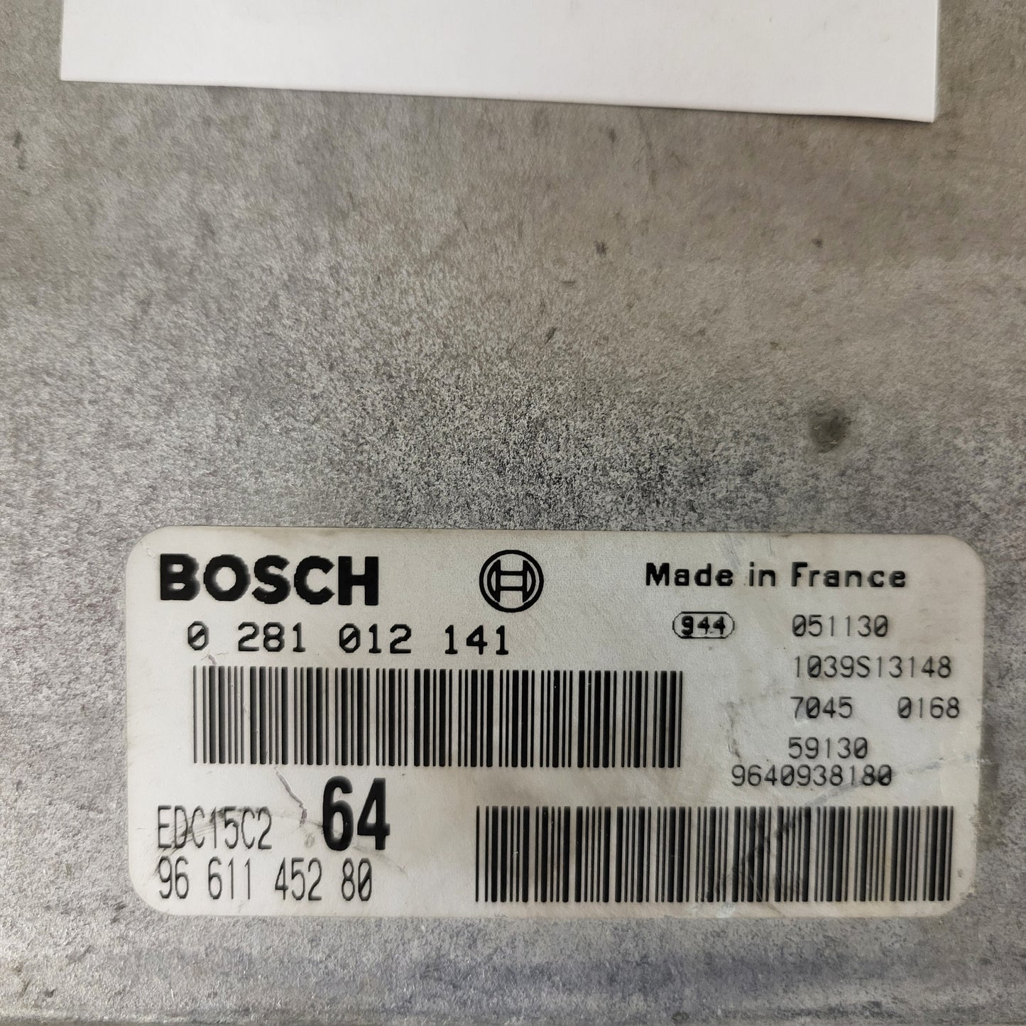 Peugeot 807 ECU / 0281012141 / 9661145280 / EDC15C2 / 9640938180 / BOSCH