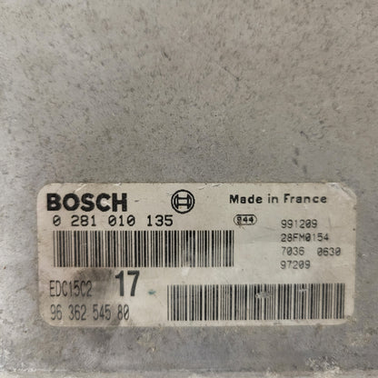 Peugeot 806 ECU / 0281010135 / 9636254580 / EDC15C2 / BOSCH