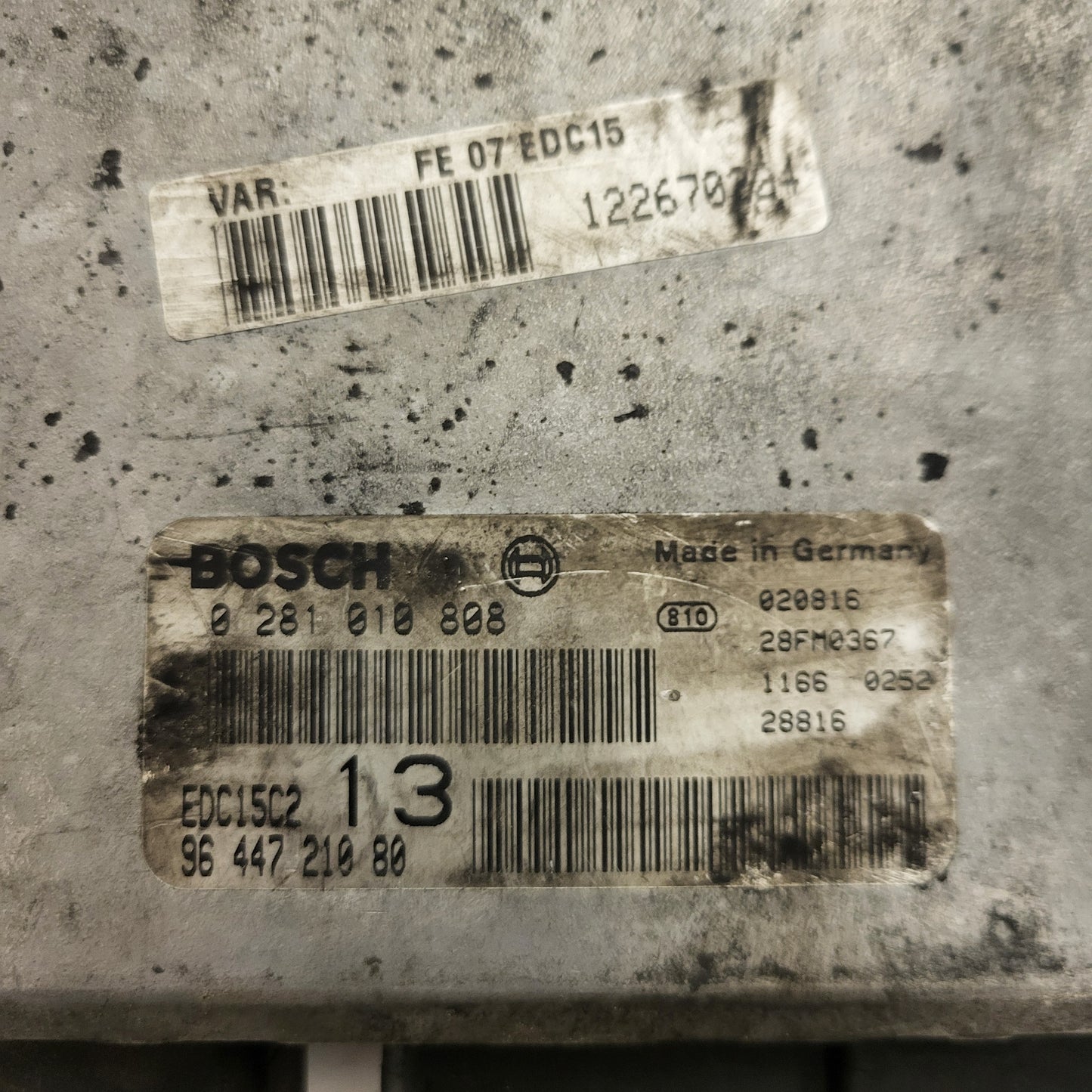 CITREON C5 ECU / 0281010808 / 9644721080 / EDC15C2 / BOSCH