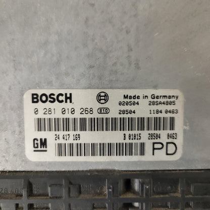 Opel Zafira 2.0 ECU / 0281010268 / 24417169 / BOSCH