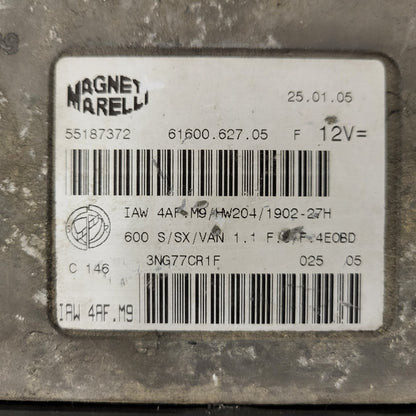Fiat Seicento 600 ECU / 55187372 / IAW4AF.M9 / 61600.627.05 / MAGNETI MARELLI