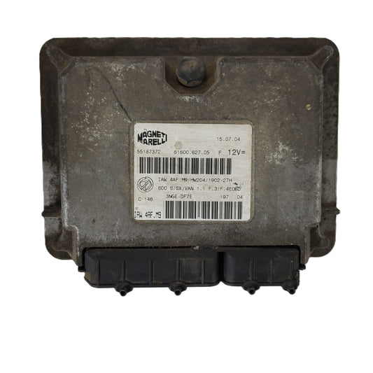 Fiat Seicento 600 ECU / 55187372 / IAW4AF.M9 / 61600.627.05 / MAGNETI MARELLI