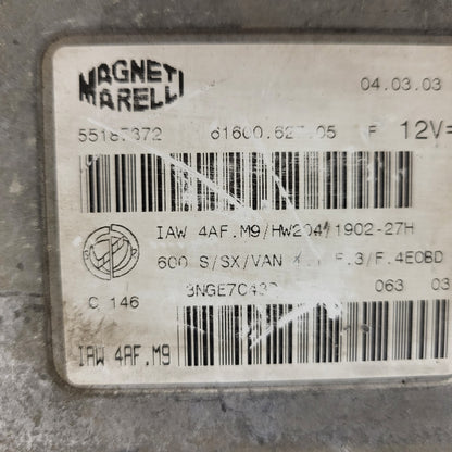 Fiat Seicento 600 ECU / 55187372 / IAW4AF.M9 / 61600.627.05 / MAGNETI MARELLI