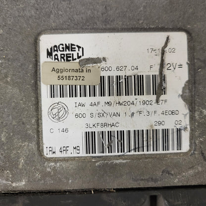 Fiat Seicento 600 ECU / 55187372 / IAW4AF.M9 / 61600.627.05 / MAGNETI MARELLI