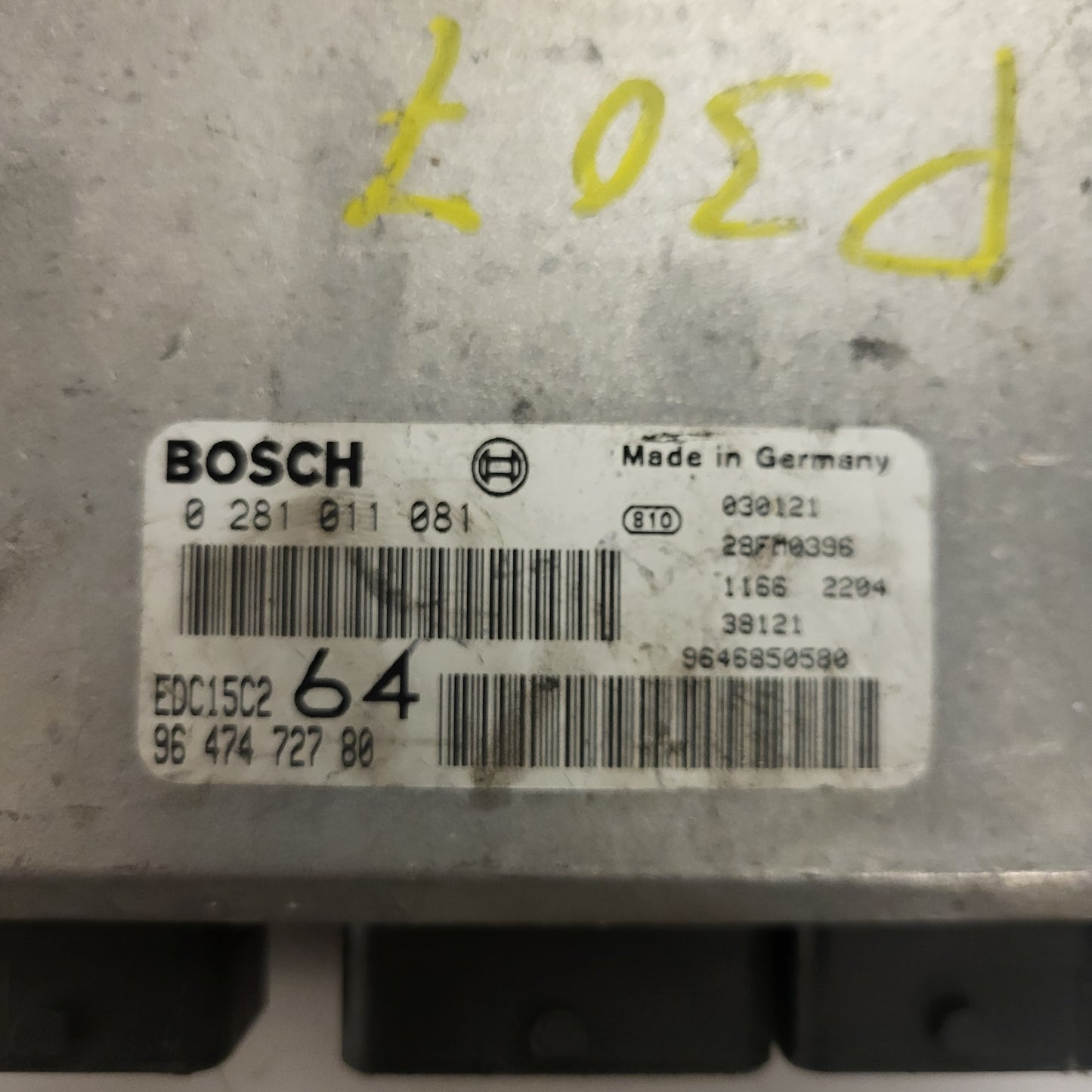 PEUGEOT 307 2.0 HDI ECU / 0281011081 / 9647472780 / EDC15C2 / BOSCH