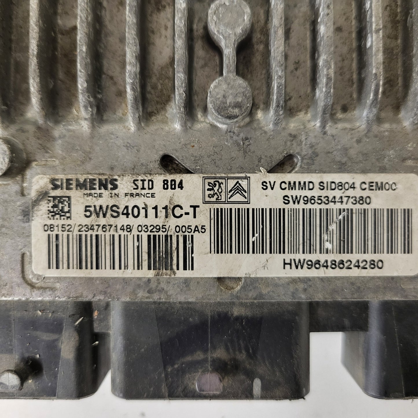 CITROEN ECU / 5WS40111C-T / SW 9653447380 / HW 96486524280 / SID804 SIEMENS