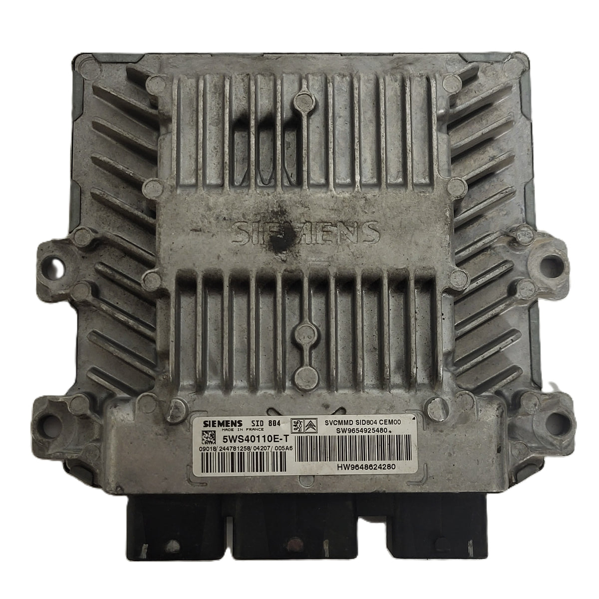 CITROEN C3 ECU / 5WS40110E-T / 9654925480 / 9648624280 / SID804 / SIEMENS - C21-23 - 1