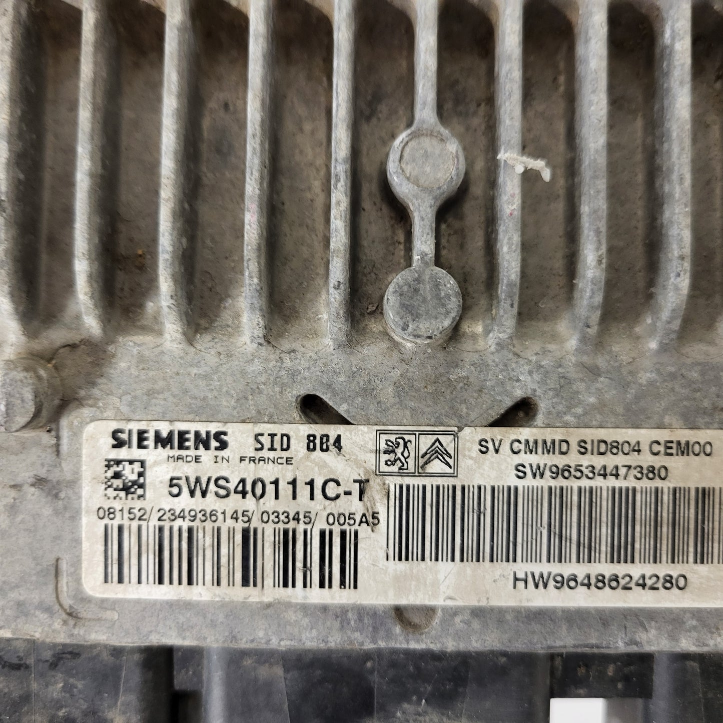 CITROEN ECU / 5WS40111C-T / SW9653447380 / HW 96486524280 / SID804 SIEMENS