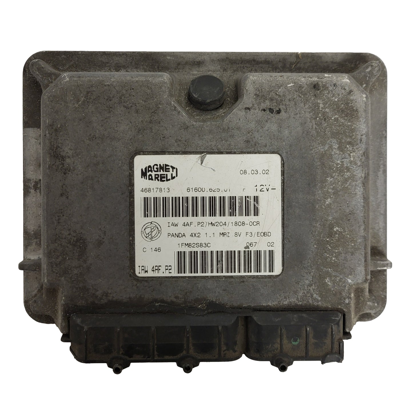 FIAT PANDA 1.1 ECU / 46817813 / IAW 4AF.P2 / 61600.625.01 / HW204 / MAGNETI MARELLI