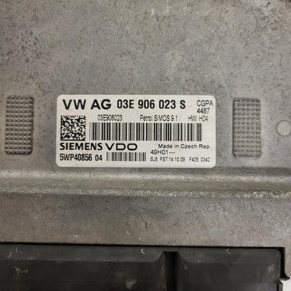 SKODA ROOMSTER ECU / 03E906023S / 5WP40856 04 / SIMOS 9.1 / SIEMENS