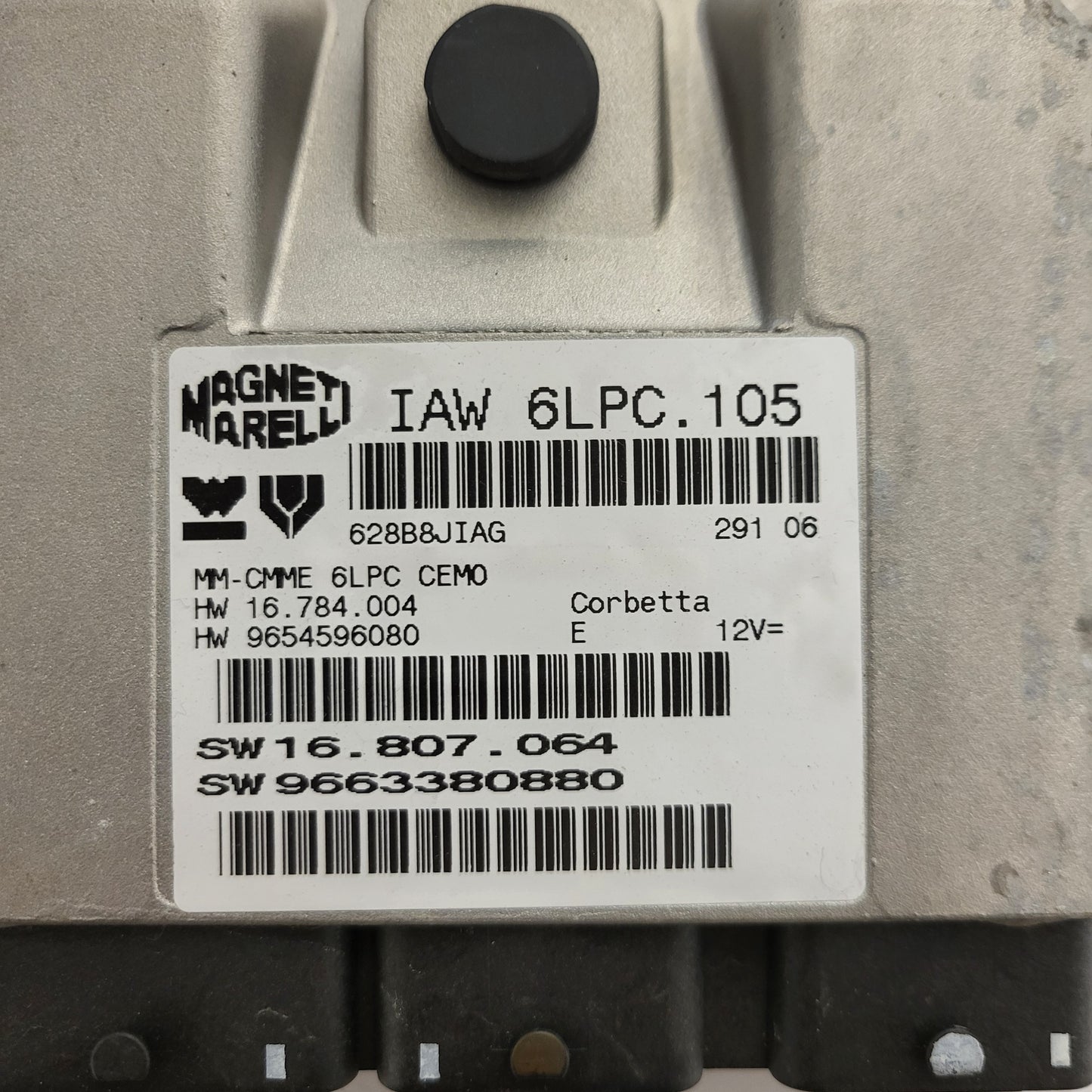 PEUGEOT 207 ECU / IAW 6LPC.105 / 9663380880 / 9654596080 / MAGNETI MARELLI