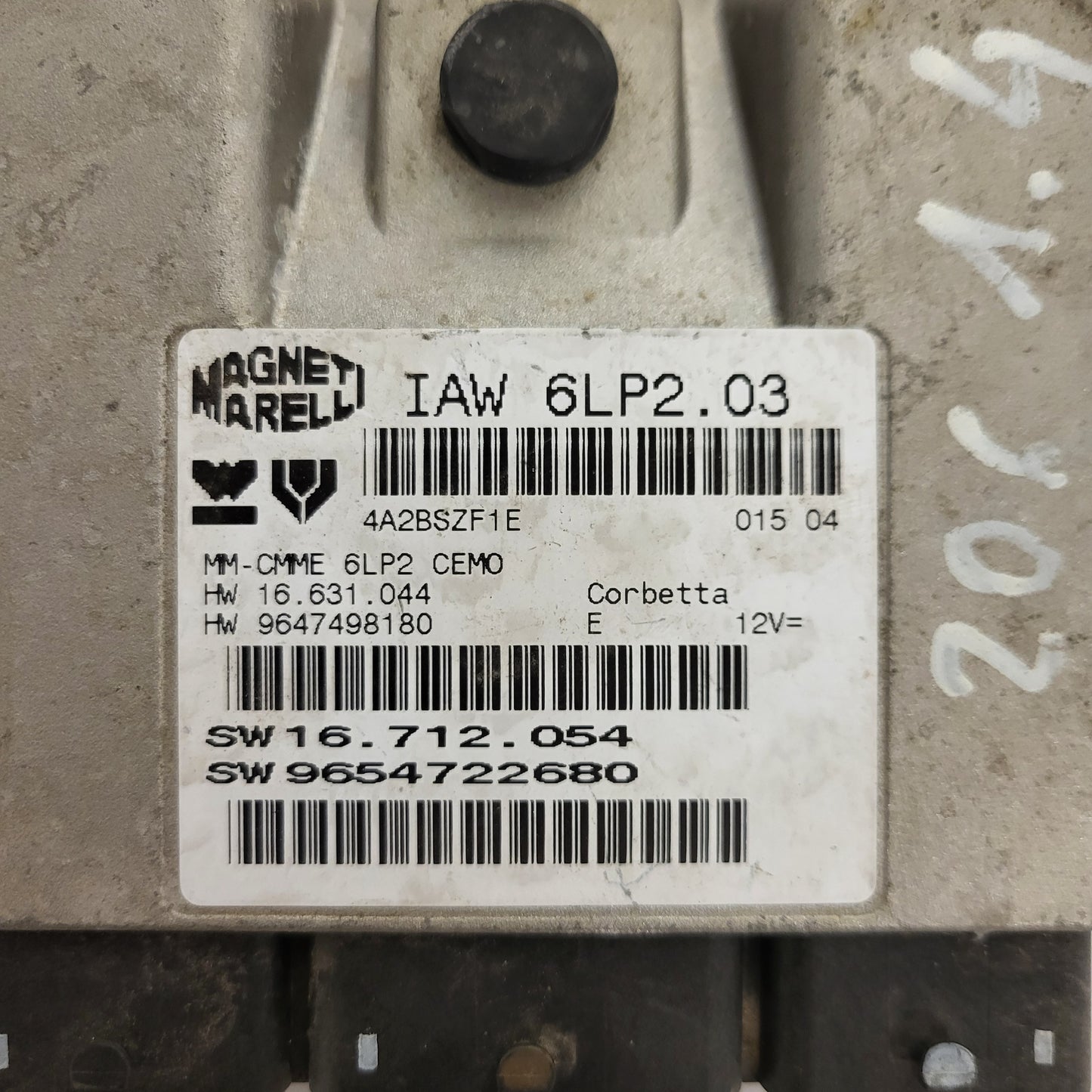 PEUGEOT CITROEN ECU / IAW 6LP2.03 / 9654722680 / 9647498180 / MAGNETI MARELLI