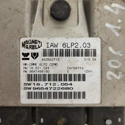 PEUGEOT CITROEN ECU / IAW 6LP2.03 / 9654722680 / 9647498180 / MAGNETI MARELLI