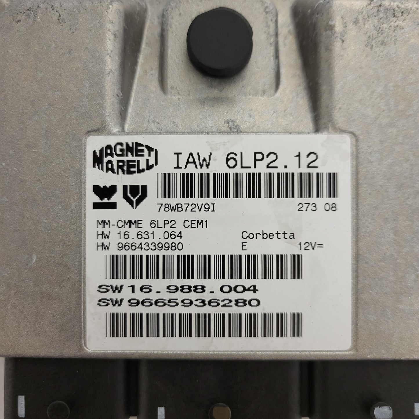 PEUGEOT CITROEN ECU / IAW 6LP2.12 / 9665936280 / 9664339980 / MAGNETI MARELLI