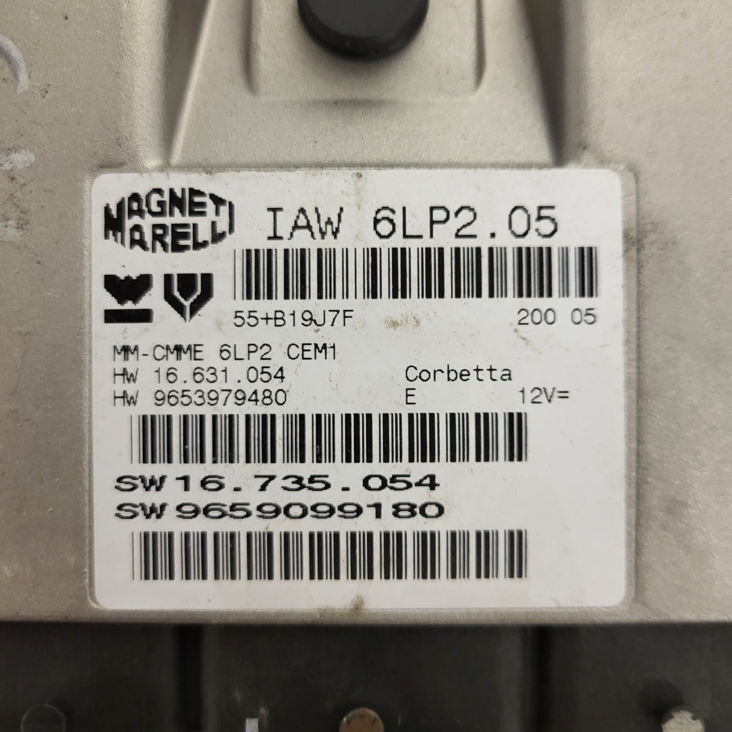 PEUGEOT CITROEN ECU / IAW 6LP2.05 / 9659099180 / 9653979480 / MAGNETI MARELLI