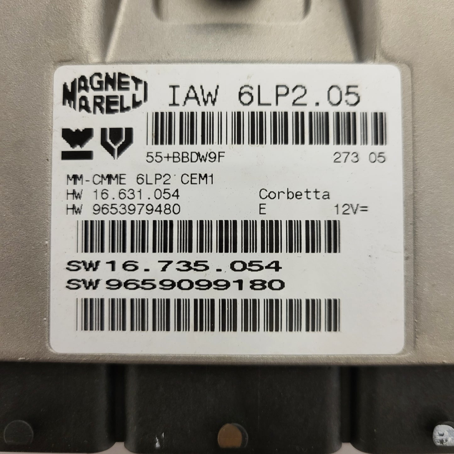 PEUGEOT CITROEN ECU / IAW 6LP2.05 / 9659099180 / 9653979480 / MAGNETI MARELLI