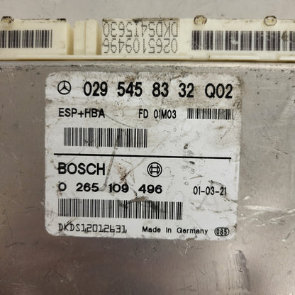 Mercedes a class ecu / 0295458332 / 0265109496 / bosch
