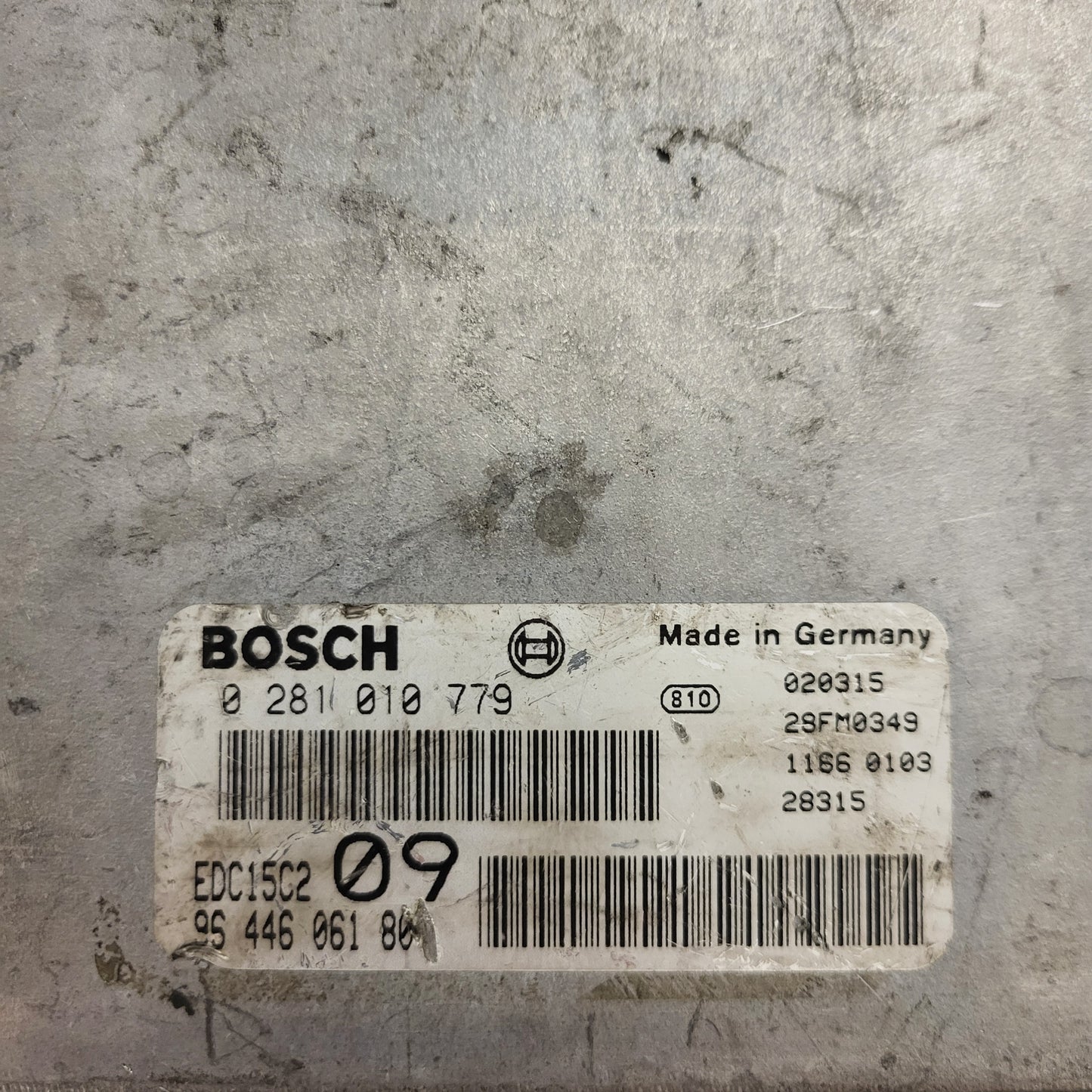 Peugeot 307 ECU / 0281010779 / 9644606180 / EDC15C2 / BOSCH