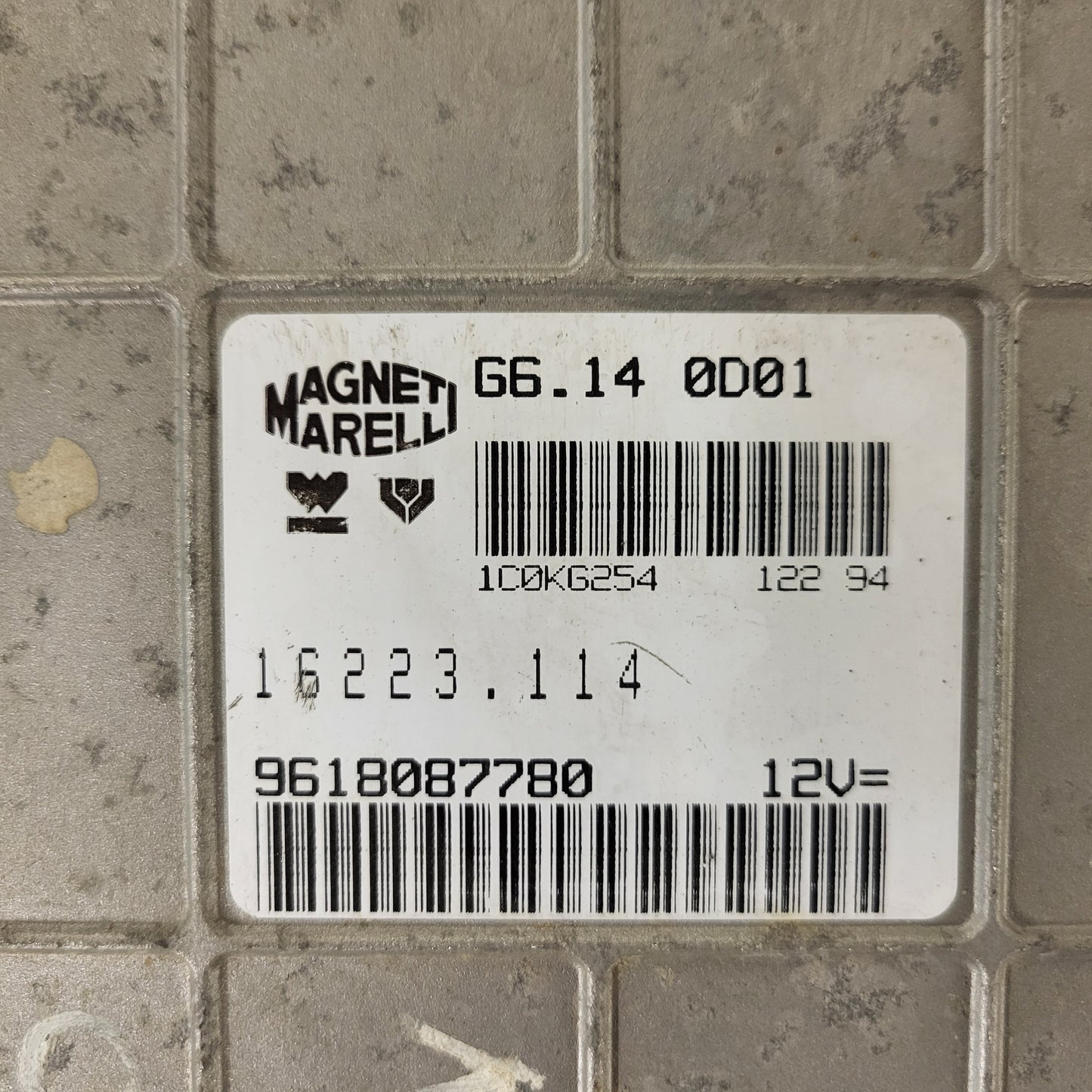 PEUGEOT 306 1.9D ECU / 16223.114 / G6.14V / 9618087780 / MAGNETI MARELLI