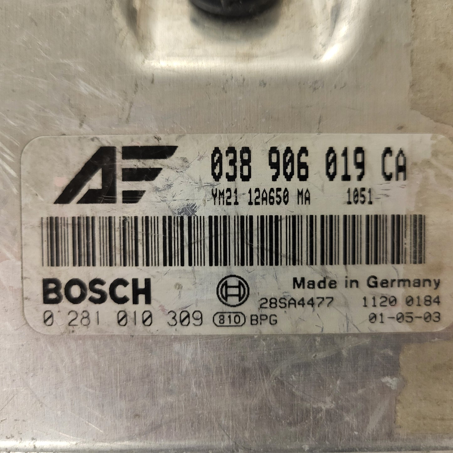 Ford Galaxy ECU / 038906019CA / 0281010309 / 28SA4477 / EDC15P+ / BOSCH