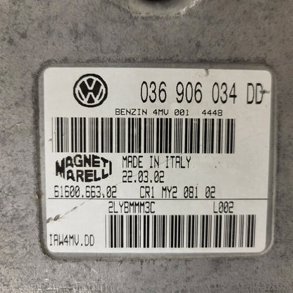 VW POLO ECU / 036906034DD / IAW 4MV.DD / 61600.663.02 / MAGNETI MARELLI