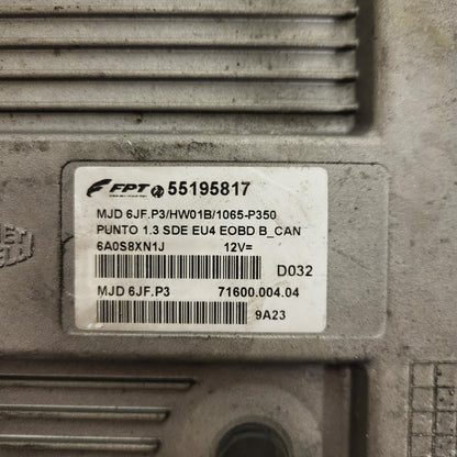 Fiat Punto ECU / MJD 6JF.P3 / 55195817 / HW01B / 71600.004.04 / MAGNETI MARELLI