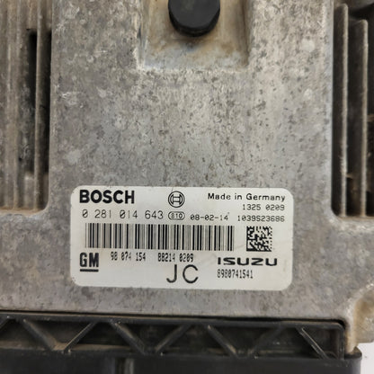 OPEL ASTRA H ECU / 0281014643 / 98074154 / JC / BOSCH