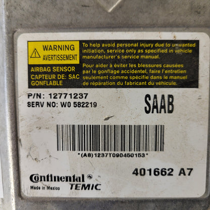 SAAB 9-3 1.9 AIRBAG ECU / 12771237 / 401662A7 / 401662 / TEMIC - C25-17 - 2