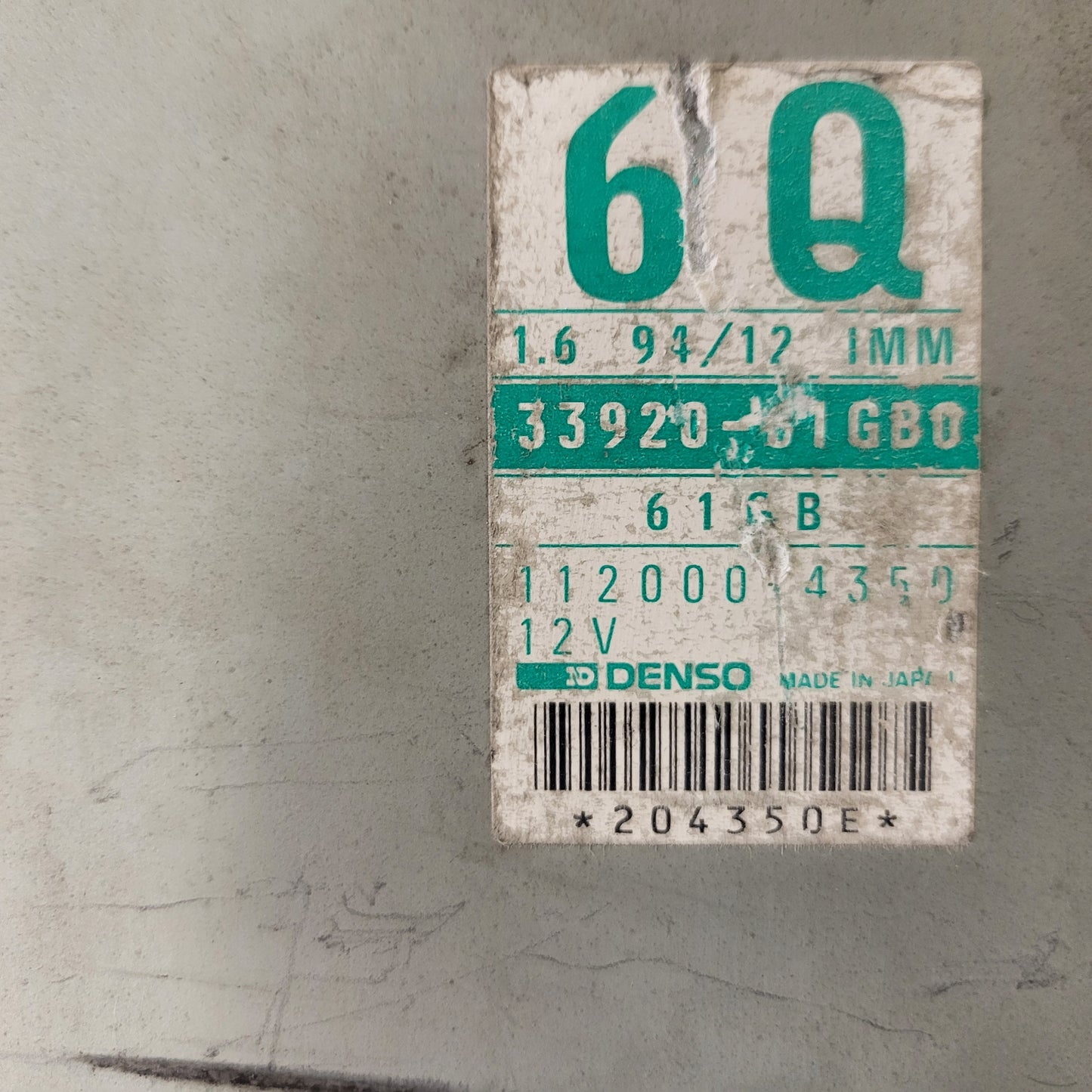 SUZUKI BALENO ECU / 33920-61GB0 / 112000-4350 / DENSO