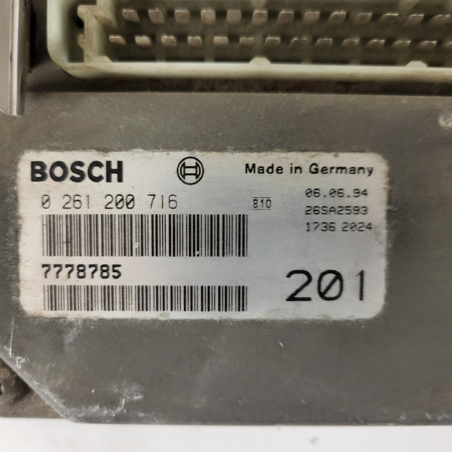 LANCIA Y10 ECU / 0261200716 / 7778785 / 00077787850 / BOSCH
