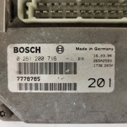 LANCIA Y10 ECU / 0261200716 / 7778785 / 00077787850 / BOSCH