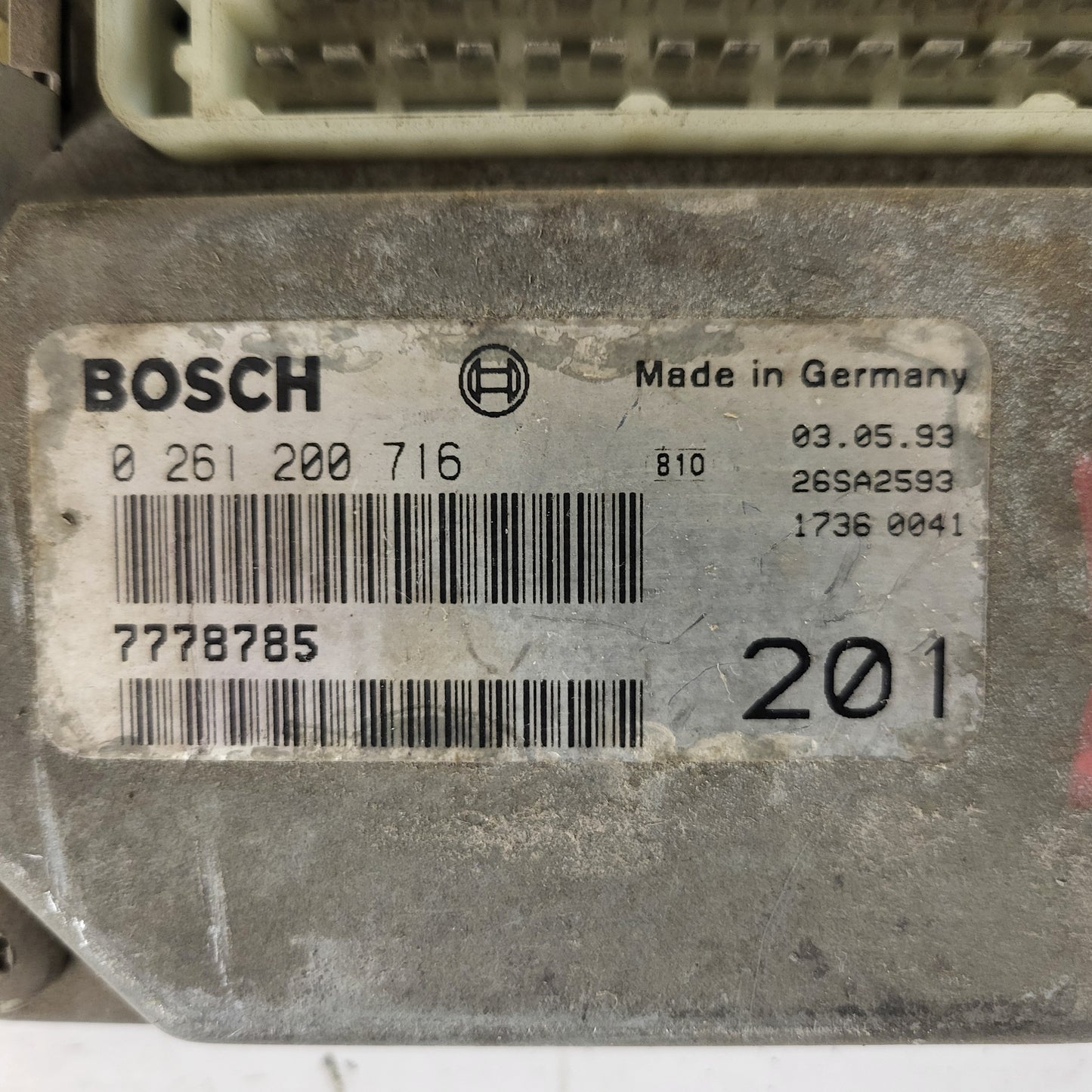 LANCIA Y10 ECU / 0261200716 / 7778785 / 00077787850 / BOSCH